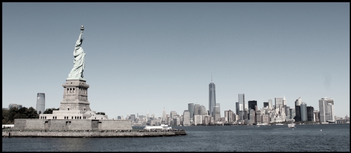 Liberty Island & Manhattan